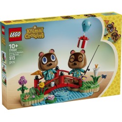 LEGO 77059 Animal Crossing Una Giornata all'Aria Aperta per Mirco e Marco, Action Figure di Procioni con Accessori, Regalo 10+