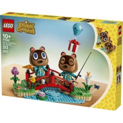 LEGO 77059 Animal Crossing Una Giornata all'Aria Aperta per Mirco e Marco, Action Figure di Procioni con Accessori, Regalo 10+