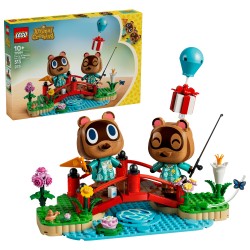 LEGO 77059 Animal Crossing Una Giornata all'Aria Aperta per Mirco e Marco, Action Figure di Procioni con Accessori, Regalo 10+