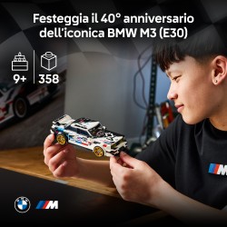 LEGO 77263 Speed Champions BMW M3 (E30), Macchina Giocattolo con Minifigure da Collezione, Regalo per Bambini e Fan da 9 Anni