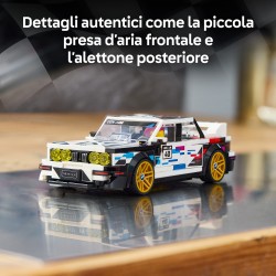 LEGO 77263 Speed Champions BMW M3 (E30), Macchina Giocattolo con Minifigure da Collezione, Regalo per Bambini e Fan da 9 Anni
