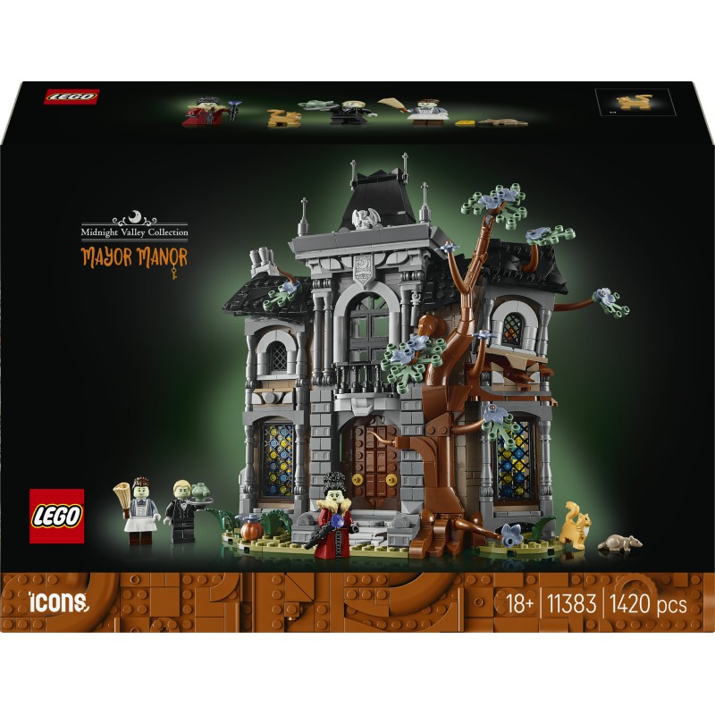 LEGO Icons 11383 Maniero della Sindaca, Modellino di Casa per Adulti con Interni in Stile Gotico e 3 Minifigure, Idea Regalo