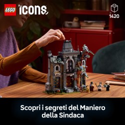 LEGO Icons 11383 Maniero della Sindaca, Modellino di Casa per Adulti con Interni in Stile Gotico e 3 Minifigure, Idea Regalo