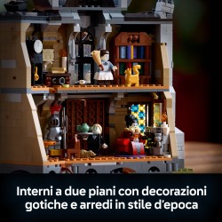 LEGO Icons 11383 Maniero della Sindaca, Modellino di Casa per Adulti con Interni in Stile Gotico e 3 Minifigure, Idea Regalo