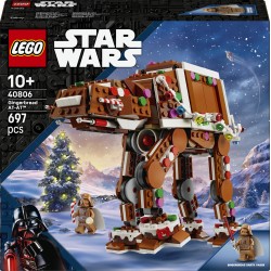 LEGO Star Wars 40806 Walker AT-AT Pan di Zenzero, Gioco di Natale con Minifigure di Darth Vader, Regalo Natalizio Bambini 10+