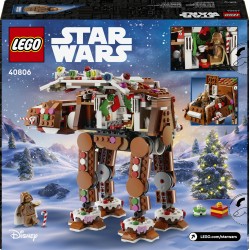 LEGO Star Wars 40806 Walker AT-AT Pan di Zenzero, Gioco di Natale con Minifigure di Darth Vader, Regalo Natalizio Bambini 10+