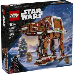 LEGO Star Wars 40806 Walker AT-AT Pan di Zenzero, Gioco di Natale con Minifigure di Darth Vader, Regalo Natalizio Bambini 10+