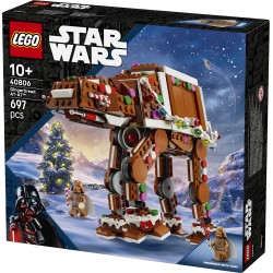 LEGO Star Wars 40806 Walker AT-AT Pan di Zenzero, Gioco di Natale con Minifigure di Darth Vader, Regalo Natalizio Bambini 10+