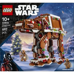 LEGO Star Wars 40806 Walker AT-AT Pan di Zenzero, Gioco di Natale con Minifigure di Darth Vader, Regalo Natalizio Bambini 10+
