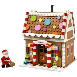 LEGO 40809 Casa di Pan di Zenzero Festiva, Gioco Natalizio con Minifigure di Babbo Natale e Accessori, Regalo per Bambini 10+