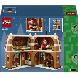 LEGO 40809 Casa di Pan di Zenzero Festiva, Gioco Natalizio con Minifigure di Babbo Natale e Accessori, Regalo per Bambini 10+