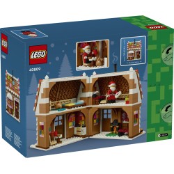LEGO 40809 Casa di Pan di Zenzero Festiva, Gioco Natalizio con Minifigure di Babbo Natale e Accessori, Regalo per Bambini 10+