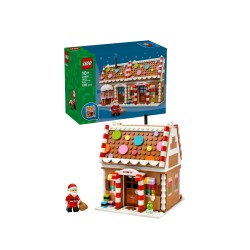 LEGO 40809 Casa di Pan di Zenzero Festiva, Gioco Natalizio con Minifigure di Babbo Natale e Accessori, Regalo per Bambini 10+