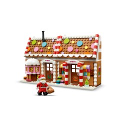 LEGO 40809 Casa di Pan di Zenzero Festiva, Gioco Natalizio con Minifigure di Babbo Natale e Accessori, Regalo per Bambini 10+