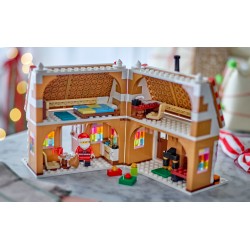 LEGO 40809 Casa di Pan di Zenzero Festiva, Gioco Natalizio con Minifigure di Babbo Natale e Accessori, Regalo per Bambini 10+