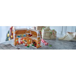 LEGO 40809 Casa di Pan di Zenzero Festiva, Gioco Natalizio con Minifigure di Babbo Natale e Accessori, Regalo per Bambini 10+