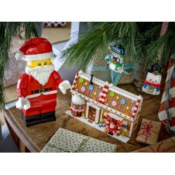 LEGO 40809 Casa di Pan di Zenzero Festiva, Gioco Natalizio con Minifigure di Babbo Natale e Accessori, Regalo per Bambini 10+