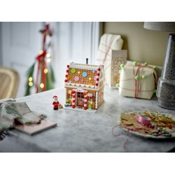 LEGO 40809 Casa di Pan di Zenzero Festiva, Gioco Natalizio con Minifigure di Babbo Natale e Accessori, Regalo per Bambini 10+