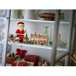 LEGO 40809 Casa di Pan di Zenzero Festiva, Gioco Natalizio con Minifigure di Babbo Natale e Accessori, Regalo per Bambini 10+