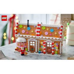 LEGO 40809 Casa di Pan di Zenzero Festiva, Gioco Natalizio con Minifigure di Babbo Natale e Accessori, Regalo per Bambini 10+