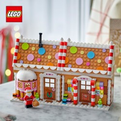 LEGO 40809 Casa di Pan di Zenzero Festiva, Gioco Natalizio con Minifigure di Babbo Natale e Accessori, Regalo per Bambini 10+