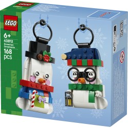 LEGO 40812 Pupazzi di Neve Ornamentali, Kit di Arti e Mestieri, Giochi di Natale con 2 Personaggi e Accessori, Regalo da 6+
