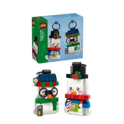 LEGO 40812 Pupazzi di Neve Ornamentali, Kit di Arti e Mestieri, Giochi di Natale con 2 Personaggi e Accessori, Regalo da 6+