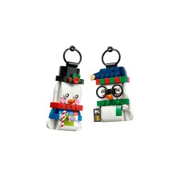 LEGO 40812 Pupazzi di Neve Ornamentali, Kit di Arti e Mestieri, Giochi di Natale con 2 Personaggi e Accessori, Regalo da 6+