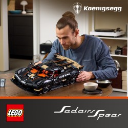 LEGO Technic 42232 Hypercar Koenigsegg Sadair's Spear, Kit di Modellismo per Adulti, Regalo STEM per i Fan dell'Automobilismo