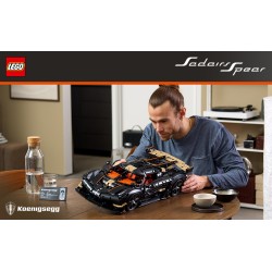 LEGO Technic 42232 Hypercar Koenigsegg Sadair's Spear, Kit di Modellismo per Adulti, Regalo STEM per i Fan dell'Automobilismo