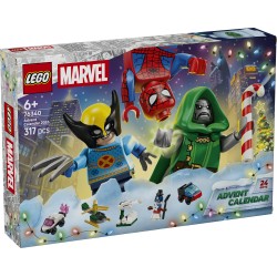 LEGO | Marvel 76340 Calendario dell'Avvento 2026, Giochi Bambini 6+ per Countdown di Natale con 24 Sorprese a Tema Supereroi