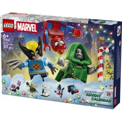 LEGO | Marvel 76340 Calendario dell'Avvento 2026, Giochi Bambini 6+ per Countdown di Natale con 24 Sorprese a Tema Supereroi