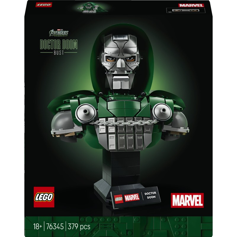 LEGO | Marvel 76345 Busto del Dottor Destino, Kit di Modellismo per Adulti da Esposizione con Minifigure, Regalo Fan del Film