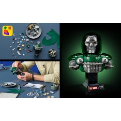 LEGO | Marvel 76345 Busto del Dottor Destino, Kit di Modellismo per Adulti da Esposizione con Minifigure, Regalo Fan del Film