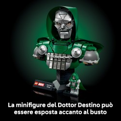 LEGO | Marvel 76345 Busto del Dottor Destino, Kit di Modellismo per Adulti da Esposizione con Minifigure, Regalo Fan del Film