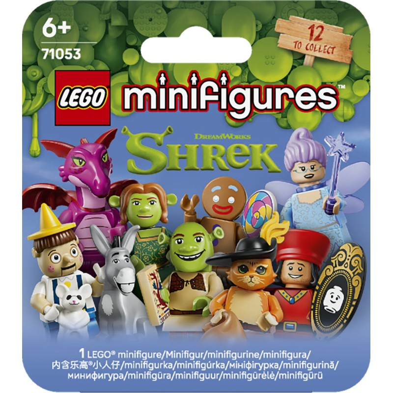 LEGO Minifigures 71053 Serie Shrek, Scatola a Sorpresa, Giocattolo con 1 di 12 Personaggi da Collezione, Regalo Bambini da 6+