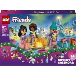 LEGO Friends 42698 Calendario dell'Avvento 2026, Giochi per Bambine da 6+ per il Countdown di Natale, Regalo con 24 Sorprese