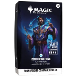 Wizards Of The Coast - Magic The Gathering - Foundations Commander Deck - Keen Engineering - ENG