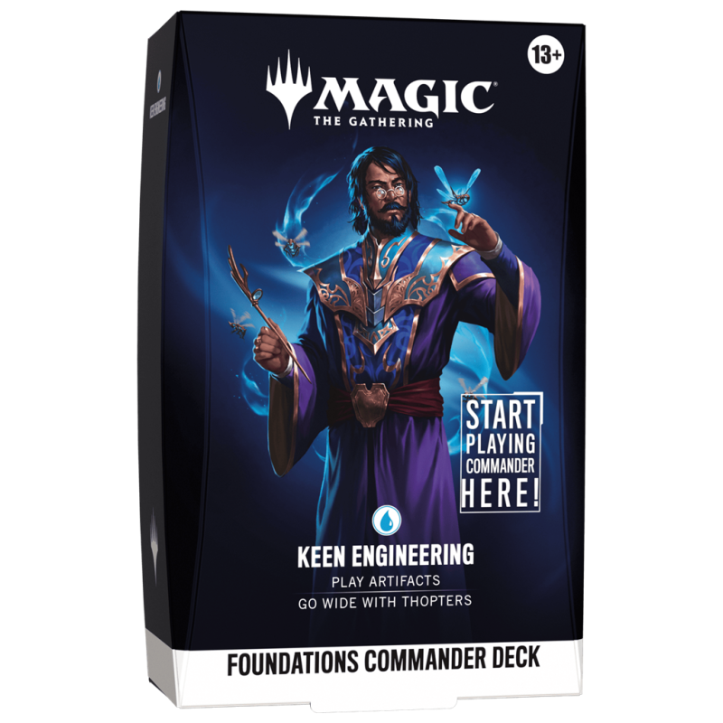Wizards Of The Coast - Magic The Gathering - Foundations Commander Deck - Keen Engineering - ENG