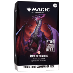 Wizards Of The Coast - Magic The Gathering - Foundations Commander Deck - Reign Of Dragons - ENG