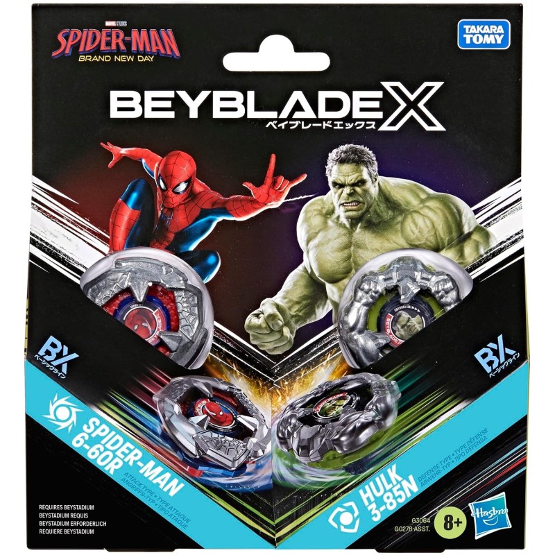 Hasbro Beyblade X - Spider-Man 6-60R + Hulk 3-85N