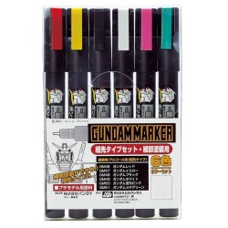 Mr. Hobby - Gunsam Marker Set - GMS-110 Fine Edge Set -  Chisel Felt-Tip Pen
