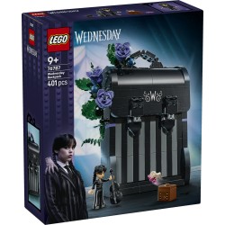 LEGO Wednesday 76787 Zaino di Mercoledì, Giocattolo con Portafoto, Mini Bambolina e Figura di Mano, Regalo per Bambini da 9+