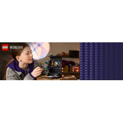 LEGO Wednesday 76787 Zaino di Mercoledì, Giocattolo con Portafoto, Mini Bambolina e Figura di Mano, Regalo per Bambini da 9+
