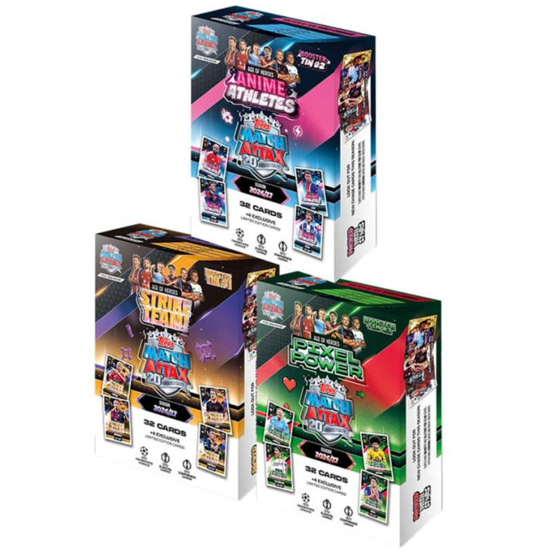 TOPPS - UCC Match Attax Booster Tin - stagione 26/27 - Una tin casuale tra le tre disponibili