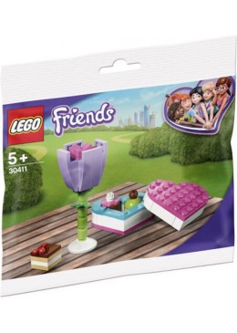 Lego polybag - Friends - scatola di cioccolatini e fiore 30411