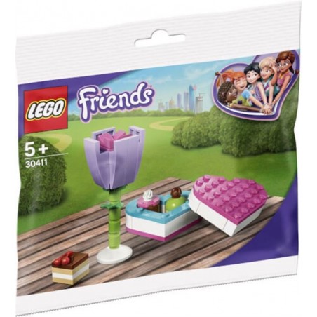 Lego polybag - Friends - scatola di cioccolatini e fiore 30411