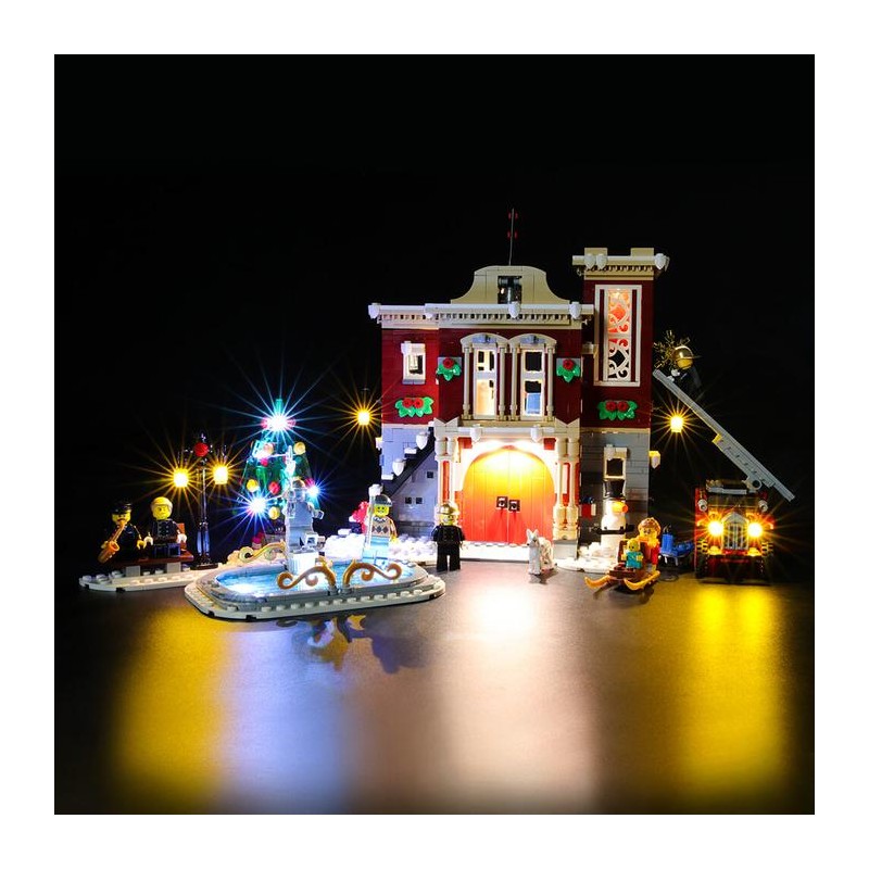 LED Kit Creator Winter village Fire station 10263 - Briksmax