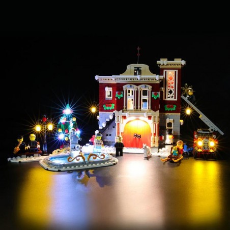 LED Kit Creator Winter village Fire station 10263 - Briksmax