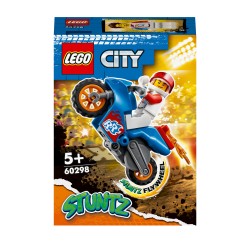 LEGO 60298 City Stuntz Moto Acrobática  Cohete, Juguete para Niños